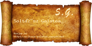 Soltész Galatea névjegykártya